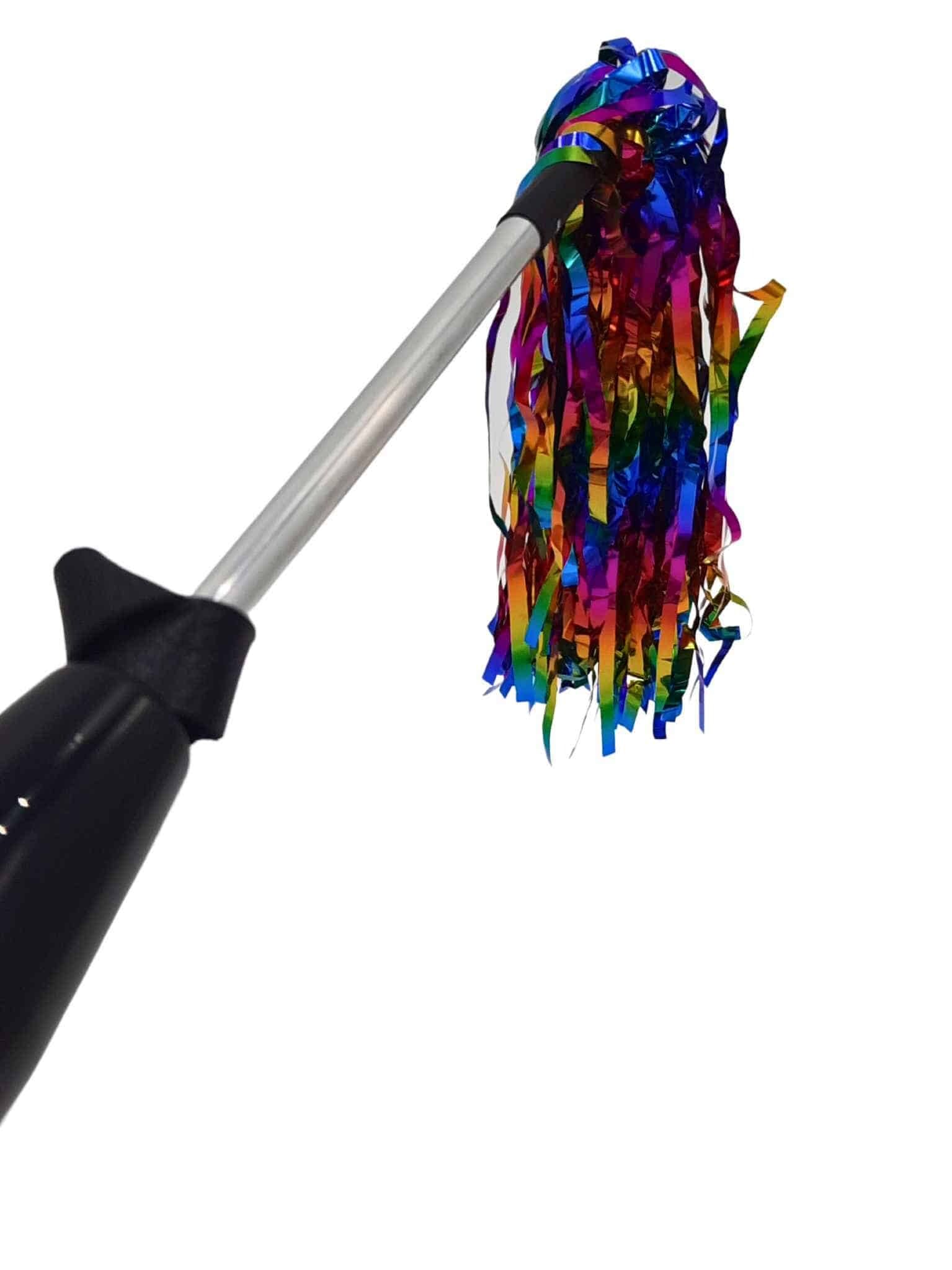 Festive Rainbow Mylar Flogger Accessory for Violet Wand w/ Strap 5 Festive Rainbow Mylar Flogger Accessory for Violet Wand w/ Strap - Image 3